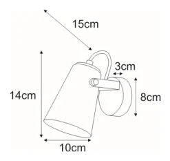 Sklep Kaja Czarno-złoty kinkiet w stylu industrialnym K-8114 z serii NOKA | Kaja