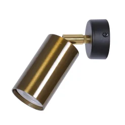 Sklep Kaja Czarno-złoty kinkiet z regulacją ustawienia K-4900 ALTER | Kaja