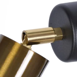 Sklep Kaja Czarno-złoty kinkiet z regulacją ustawienia K-4900 ALTER | Kaja