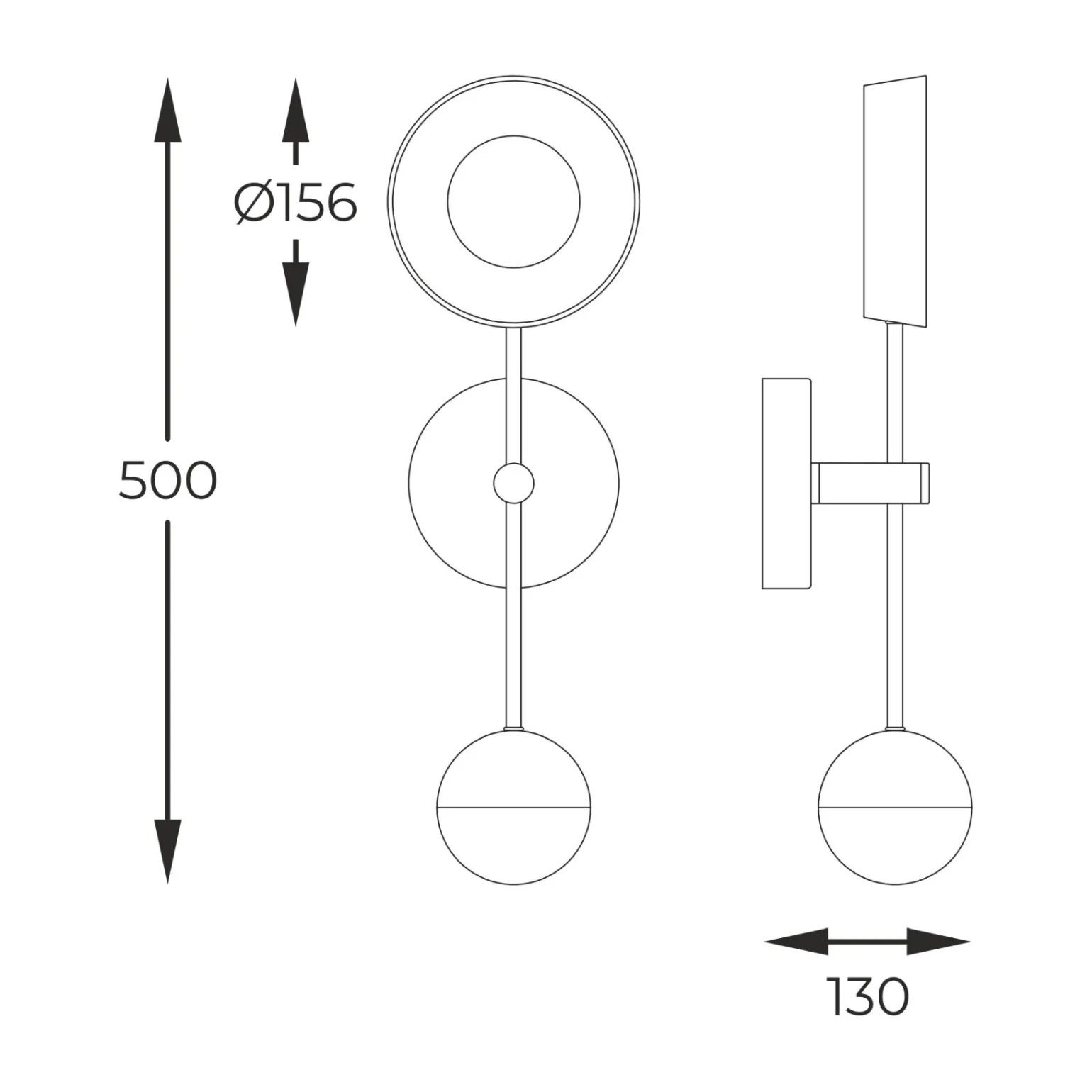 Sklep Kaja Czarno-złoty, ozdobny kinkiet do salonu MB7170-2-3BGT LARA | Kaja