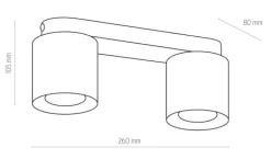 Sklep Kaja Czarno-złoty reflektor do korytarza TK 6509 VICO GOLD | Kaja