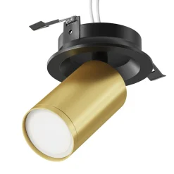 Sklep Kaja Czarno-złoty reflektor podtynkowy GU10 C048CL-U-1BMG z serii FOCUS S