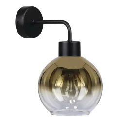 Sklep Kaja Czarny kinkiet ścienny z dekoracyjnym kloszem 21-27894 z serii LADY | Kaja Oświe