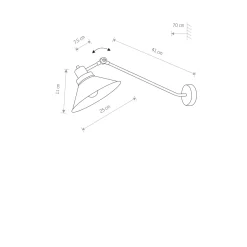 Sklep Kaja kinkiet ścienny, z regulacją kąta 9145 | Kaja Oświetlenie