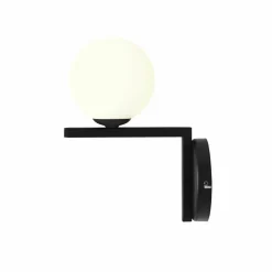 Sklep Kaja Czarny kinkiet do przedpokoju z kloszem 1038C1_2 ZAC | Kaja