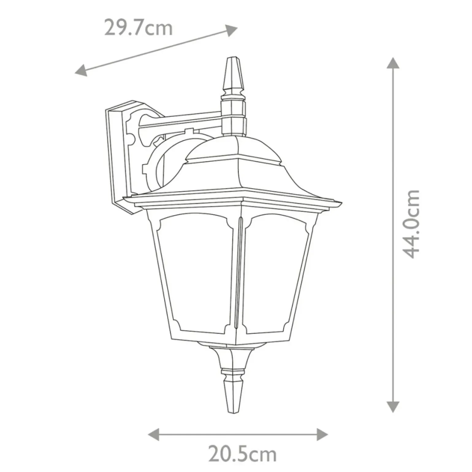 Sklep Kaja Czarny kinkiet elewacyjny, ponadczasowy CP2-BLACK z serii CHAPEL