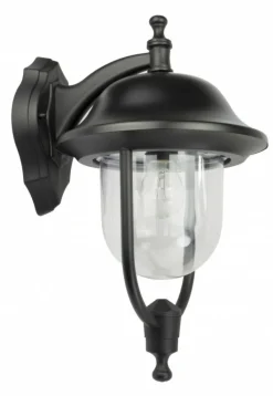 Sklep Kaja Czarny kinkiet elewacyjny na żarówkę E27 K 3012/1/O z serii PRINCE | Kaja Oświet