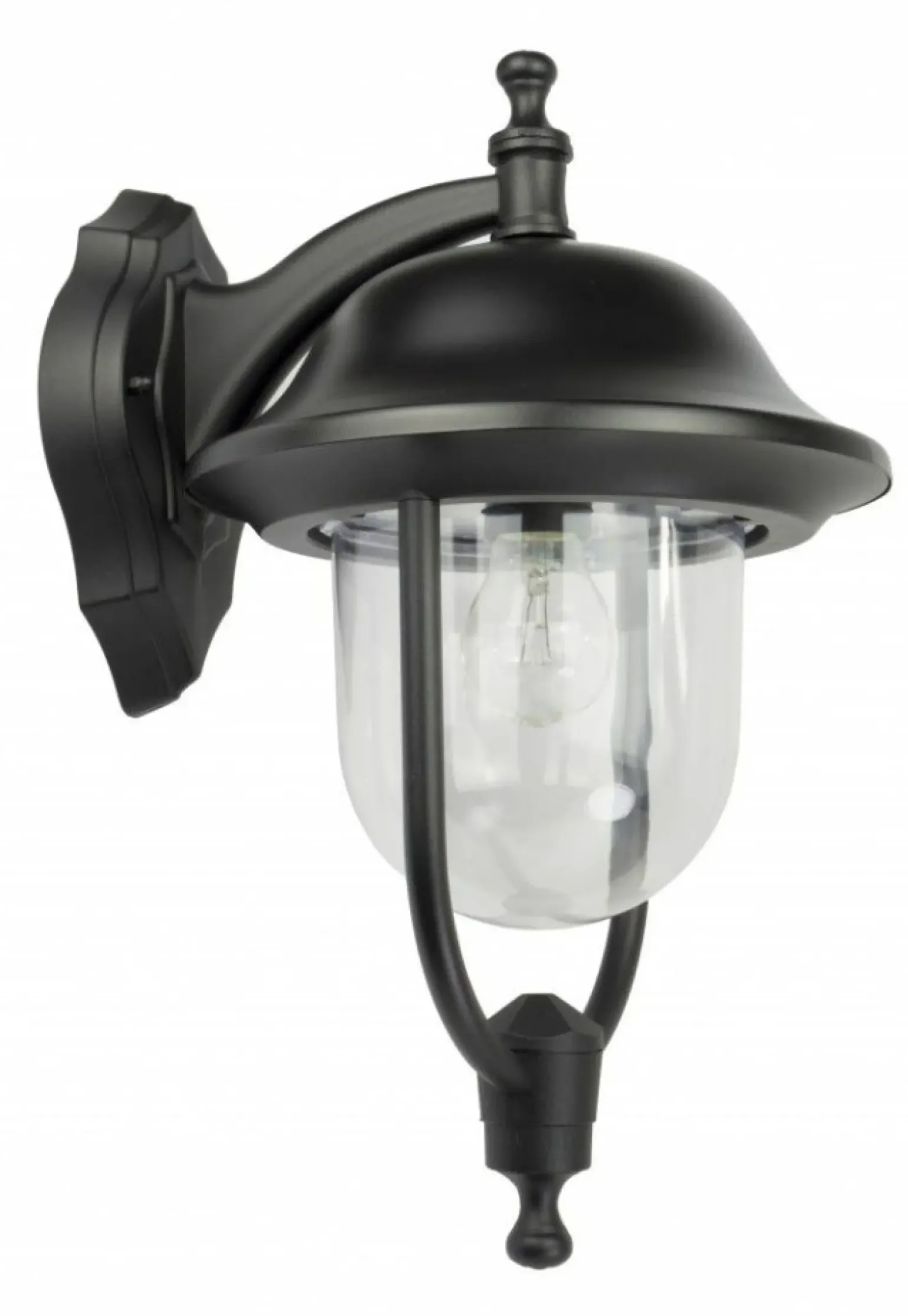 Sklep Kaja Czarny kinkiet elewacyjny na żarówkę E27 K 3012/1/O z serii PRINCE | Kaja Oświet