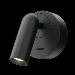 Sklep Kaja Czarny kinkiet na okrągłym mocowaniu C038WL-L3B3K MIRAX | Kaja