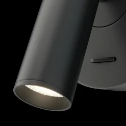 Sklep Kaja Czarny kinkiet na okrągłym mocowaniu C038WL-L3B3K MIRAX | Kaja