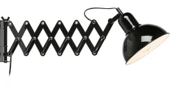 Sklep Kaja Czarny kinkiet na sprężynie z kloszem 108105 | Kaja Oświetlenie