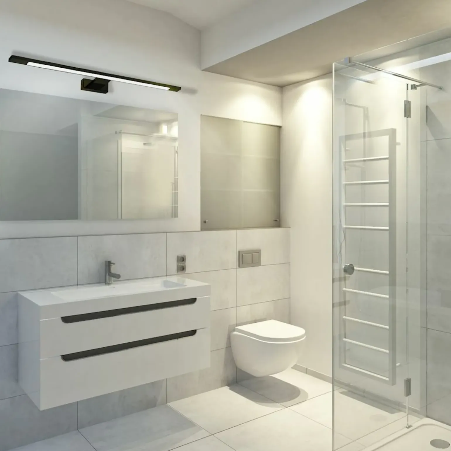 Sklep Kaja Czarny kinkiet nad lustro 60x11,5cm LED ML5570 SHINE | Kaja