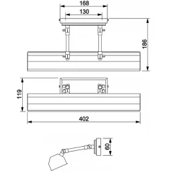 Sklep Kaja kinkiet obrazowy, regulowany CHAWTON-PLM-BLK z serii CHAWTON
