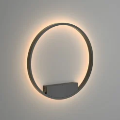 Sklep Kaja Czarny kinkiet, pierścień o średnicy 60cm MOD058WL-L35B3K z serii RIM