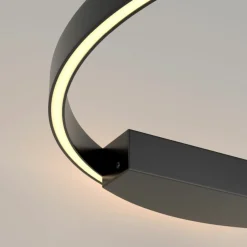 Sklep Kaja Czarny kinkiet, pierścień o średnicy 60cm MOD058WL-L35B3K z serii RIM