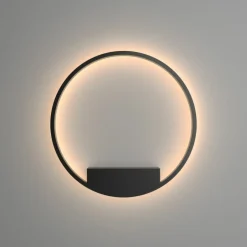 Sklep Kaja Czarny kinkiet, pierścień o średnicy 60cm MOD058WL-L35B3K z serii RIM