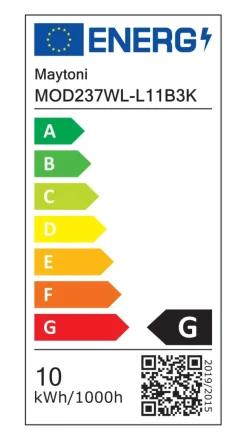 Sklep Kaja Czarny kinkiet, podłuzna lampa MOD237WL-L11B3K z serii LIGHT STICK