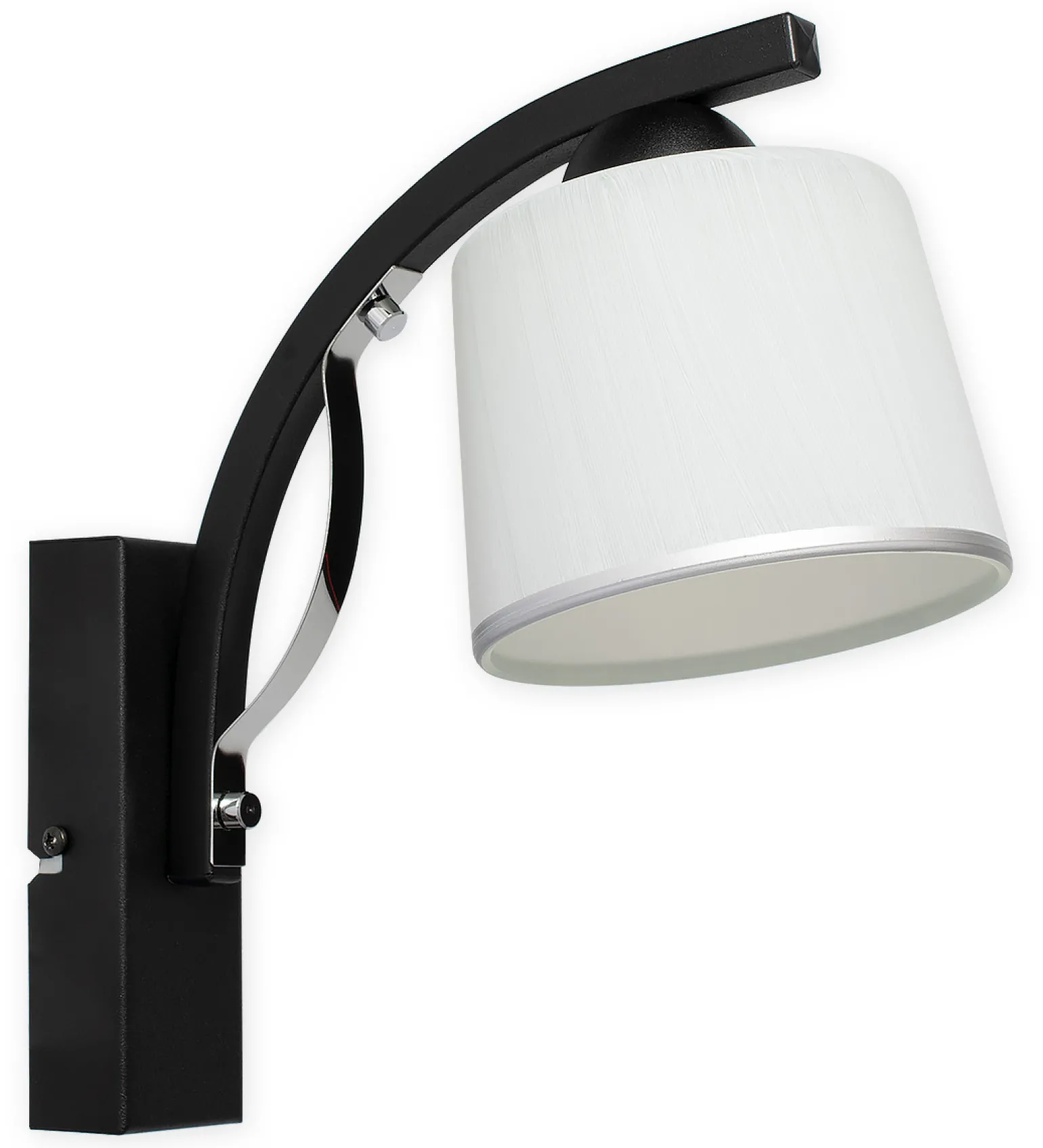 Sklep Kaja Czarny kinkiet z chromowanymi zdobieniami O2280 K1 CZA z serii ASTRED