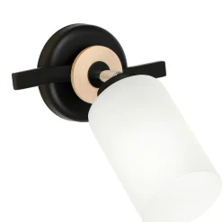 Sklep Kaja Czarny kinkiet z drewnianymi elementami LX 1520 z serii TOKIO | Kaja