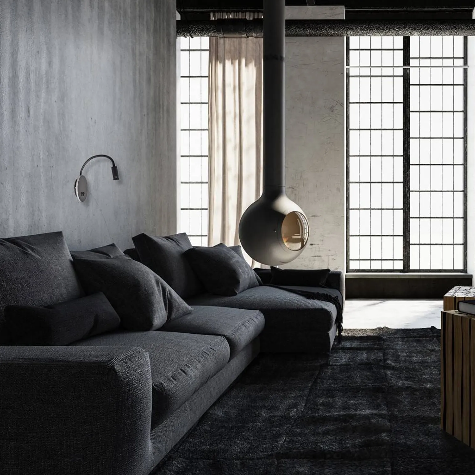 Sklep Kaja Czarny kinkiet z elastycznym ramieniem ML6354 z serii BASE | Kaja Oświetlenie