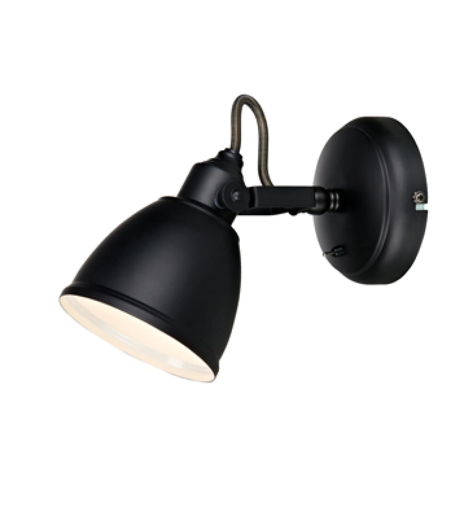 Sklep Kaja Czarny kinkiet z kloszem na mały gwint 105814 | Kaja Oświetlenie