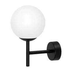 Sklep Kaja Czarny kinkiet z kloszem do przedpokoju K-4884 FARO | Kaja Oświetlenie