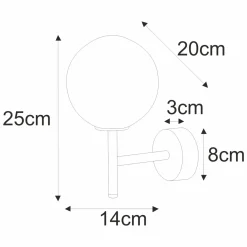 Sklep Kaja Czarny kinkiet z kloszem do przedpokoju K-4884 FARO | Kaja Oświetlenie