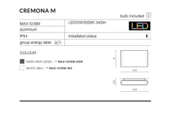 Sklep Kaja kinkiet zewnętrzny LED na taras AZ4340 CREMONA | Kaja