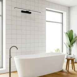 Sklep Kaja Czarny, ledowy kinkiet ścienny, nad lustro ML5615 z serii SPLASH | Kaja Oświetle