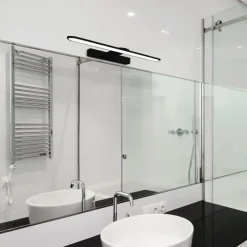 Sklep Kaja Czarny, ledowy kinkiet ścienny, nad lustro ML5615 z serii SPLASH | Kaja Oświetle