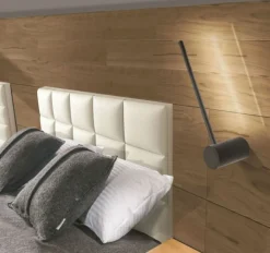 Sklep Kaja Czarny, ledowy kinkiet do sypialni i salonu AZ5448 GRAZIANO | Kaja