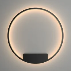 Sklep Kaja Czarny, ledowy okrąg, średnica 80cm MOD058WL-L50B3K z serii RIM | Kaja