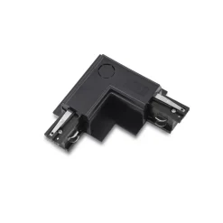 Sklep Kaja Czarny, lewy łącznik typu L do szyny AZ5438 TRACK 3LINE GIPS | Kaja