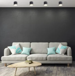 Sklep Kaja Czarny, nieruchomy reflektor sufitowy LED 2275949 TUBA | Kaja