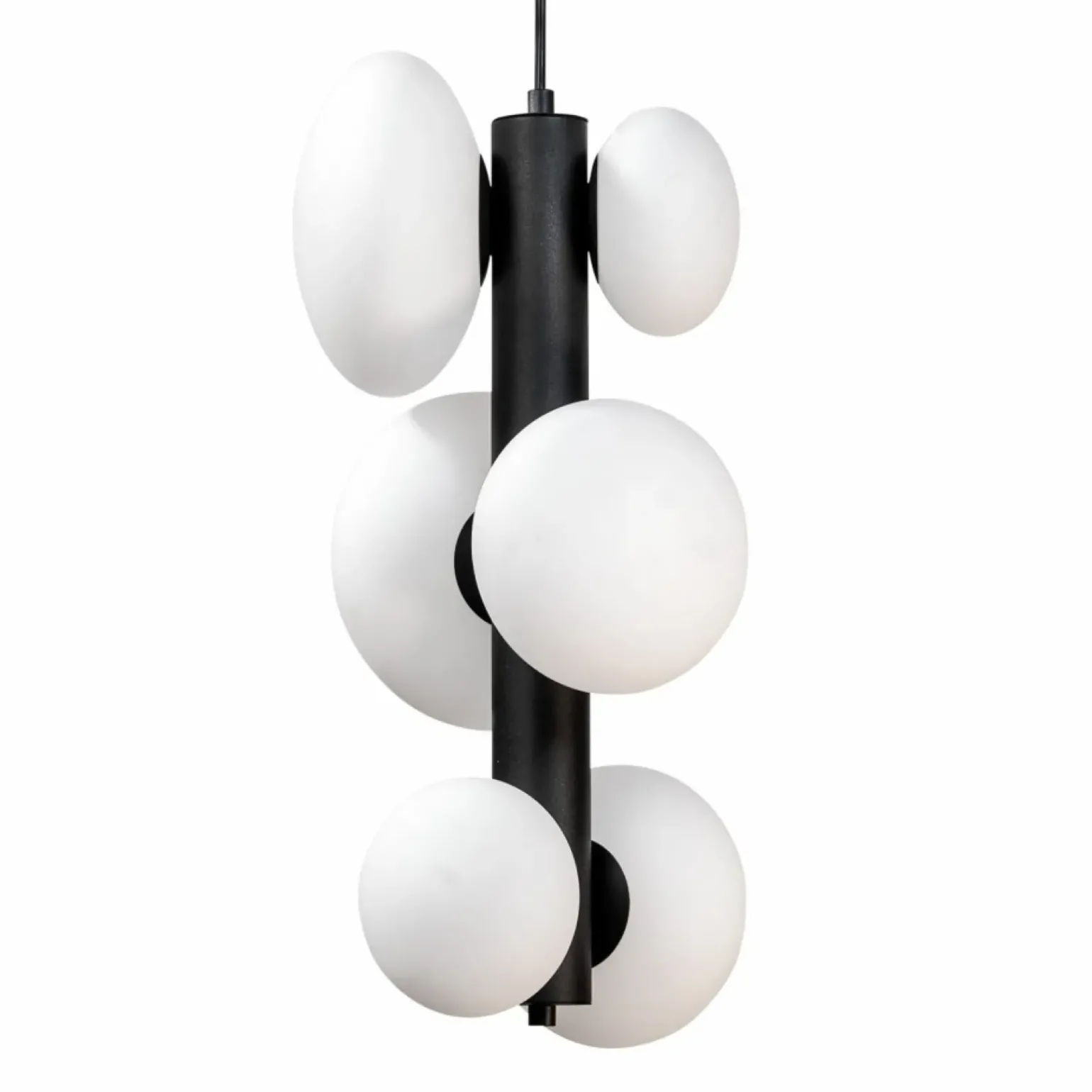 Cheap Czarny, pionowy zwis nad okrągły stół ZM 1194 OMI | Kaja Oświetlenie Żyrandole Nowoczesne