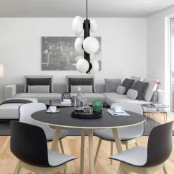 Cheap Czarny, pionowy zwis nad okrągły stół ZM 1194 OMI | Kaja Oświetlenie Żyrandole Nowoczesne