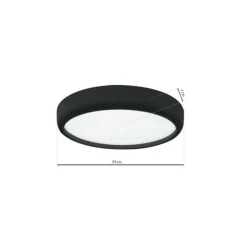 Sklep Kaja Czarny plafon sufitowy, wbudowany LED 36W ML6394 z serii GEA | Kaja Oświetlenie