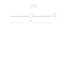Sklep Kaja , prosty kinkiet ścienny, wbudowany LED 8127 | Kaja Oświetlenie