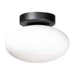 Sklep Kaja Czarny, punktowy spot z białym kloszem ⌀18cm ZM 1186 OMI | Kaja