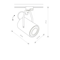 Sklep Kaja reflektor do szyn, na żarówkę GU10 9018 | Kaja Oświetlenie