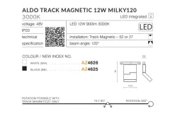 Sklep Kaja reflektor LED do szyny 1-fazowej AZ4625 ALDO | Kaja Oświetlenie