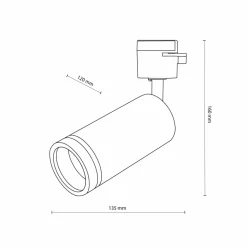 Sklep Kaja Czarny reflektor, ruchoma tuba 1-fazowa TK 6897 TRACER | Kaja