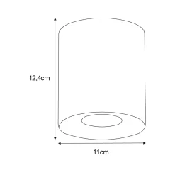 Sklep Kaja spot w kształcie tuby do korytarza K-5130 z serii HORN | Kaja