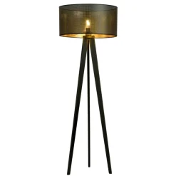 Sklep Kaja Czarny trójnóg z dwukolorowym abażurem 1148/LP1 ASTON | Kaja