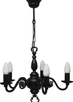 Sklep Kaja Czarny żyrandol, świecznik na mały gwint 385 W5 CZA z serii CEREUS