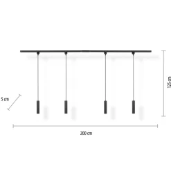 Sklep Kaja zestaw sufitowy z wiszącymi tubami 11718-18 z serii TARIK