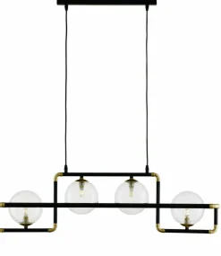 Best Czarny zwis z okrągłymi kloszami JUP 1982 ZA4 CZ TR ZAFRA | Kaja Żyrandole Nowoczesne