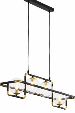 Best Czarny zwis z okrągłymi kloszami JUP 1982 ZA4 CZ TR ZAFRA | Kaja Żyrandole Nowoczesne