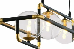 Best Czarny zwis z okrągłymi kloszami JUP 1982 ZA4 CZ TR ZAFRA | Kaja Żyrandole Nowoczesne