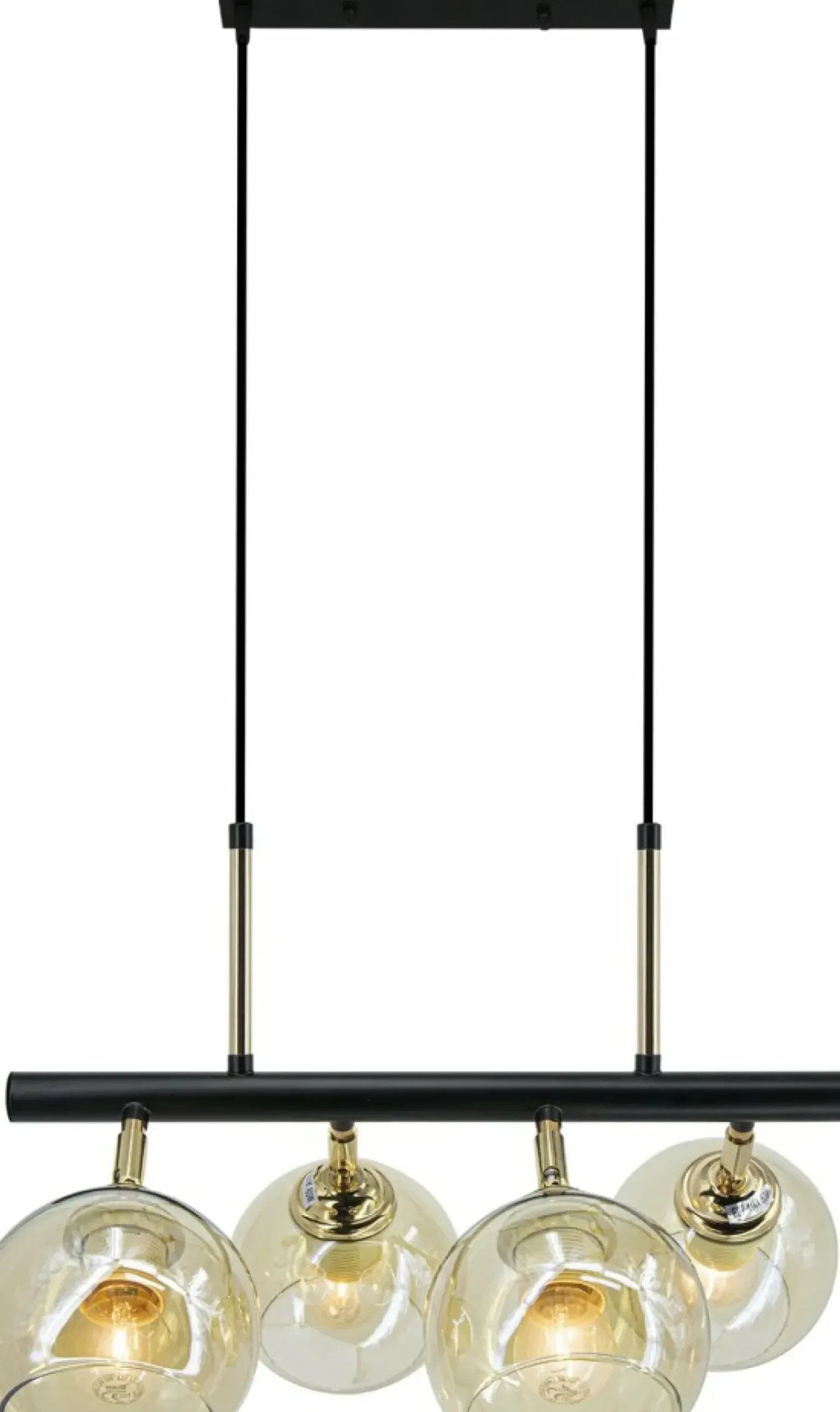 Cheap Czarny zwis z ruchomymi kloszami, do kuchni 2208/4 BL TR PIRAN | Kaja Żyrandole Nowoczesne